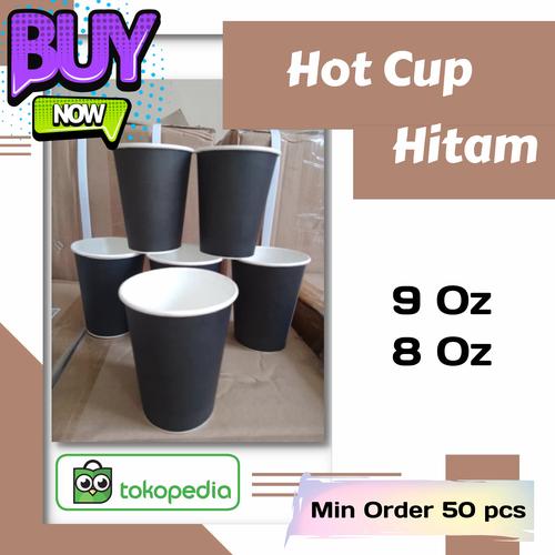 Jual Paper Hot Cup Black 9 Oz 8 Oz - 8 Oz - Jakarta Selatan - Paper Cup ...