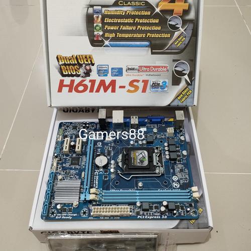 Jual MOTHERBOARD GIGABYTE H61 MS1 H61MS1 Mainboard Mobo Socket 1155