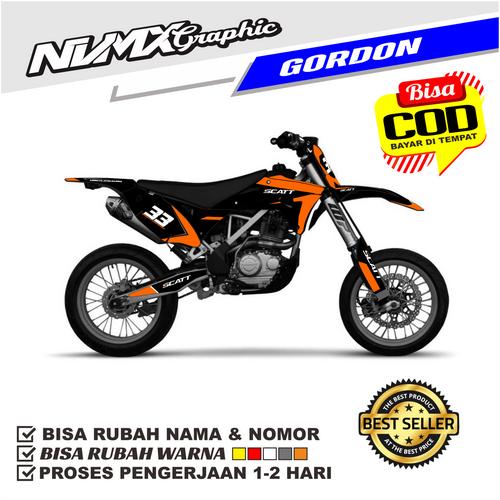 Promo DECAL KLX SIMPLE DESAIN STIKER BODY GORDON FULL BODY - GLOSY ...