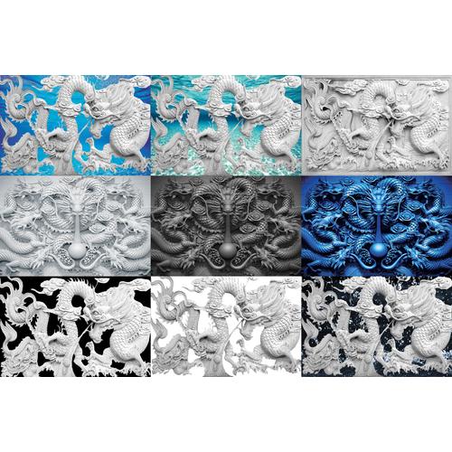 Jual sticker background aquarium dragon naga 110x60 Kota Medan