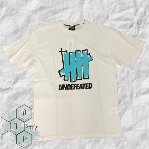 Jual Undefeated Big Blue Logo White Tee 