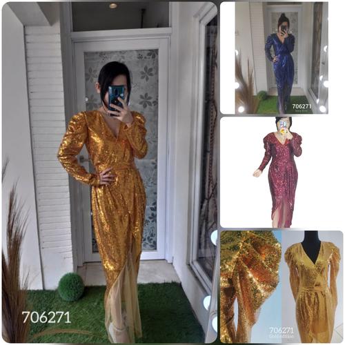 Jual Silver Gold Navy Maroon cm Gaun 