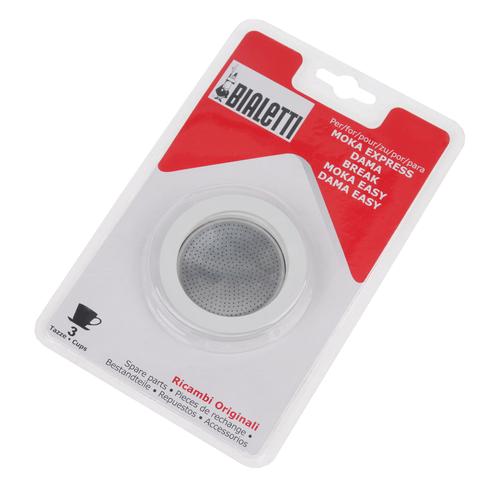 Jual Bialetti 3 Replacement Seals + 1 Filter For Bialetti Moka Express