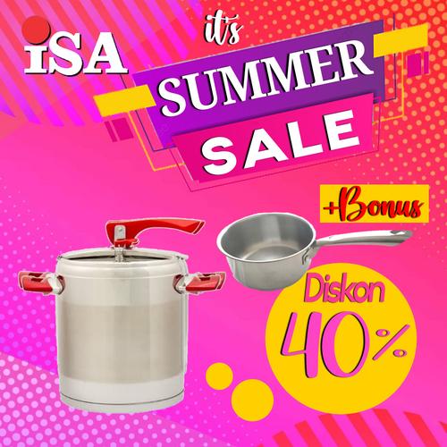 Gambar Panci Presto ISA RUBY 9 liter BTS/LTP Promo dari Panci ISA Jakarta Pusat Tokopedia