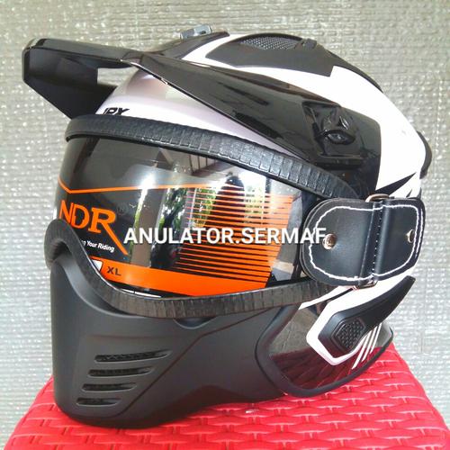 Jual Helm Jpx mx 726r 726 R double visor jp helmet jpn bubble shield