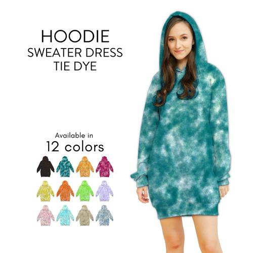 Jual Moncs Hoodie Sweater Dress Tie dye 