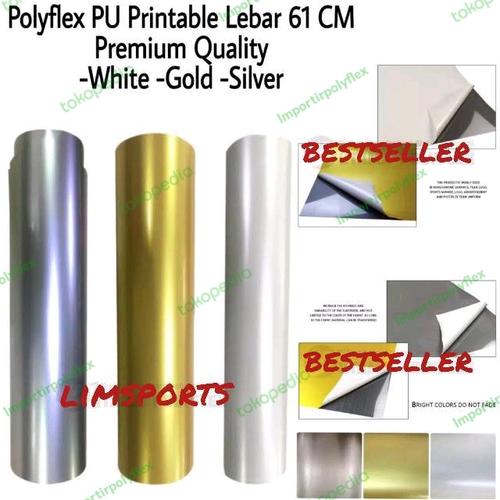 Jual Polyflex Printable PU korea lebar 60cm Warna Gold Dan Silver ...