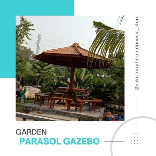 Gambar Garden Parasol Gazebo dari jepara punya furniture Kab. Jepara Tokopedia