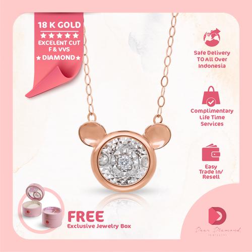 Jual Diamond Necklace 'Mikki' Rose Gold 