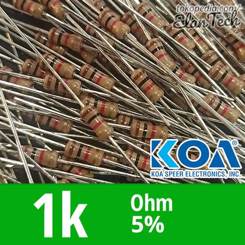 Jual Resistor KOA 1k 1/4W 5 0.25W Carbon Film 1 Kilo Ohm ElanTech