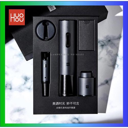 Jual Pembuka Botol Electric HUOHOU Electric Wine Bottle Opener Complete