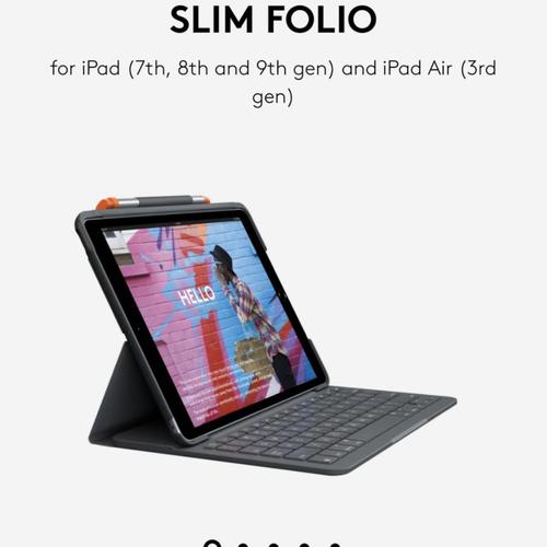 Jual Logitech Slim Folio Keyboard Case iPad 9 iPad 9th Gen 8 7 / iPad Air 3 Jakarta Pusat