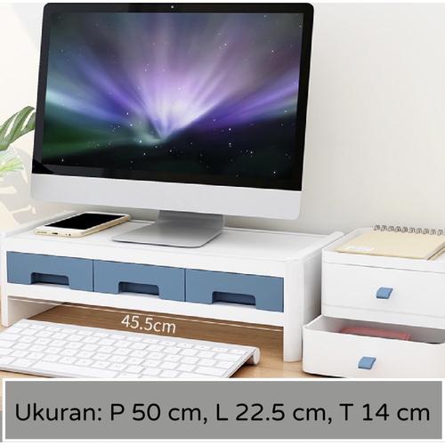Jual RAK MONITOR COMPUTER KOMPUTER RAK MEJA LACI SUSUN PLASTIK RAK MAKE ...