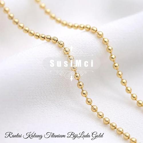 Jual Bola/Biji Lada Gold/Emas rantai 