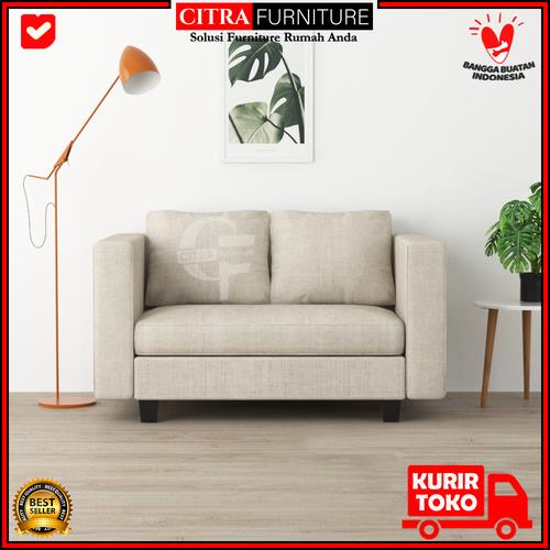 Promo Sofa minimalis 2 seater Sofa kecil LIGHT GREY Cicil 0 3x Jakarta Pusat Citra