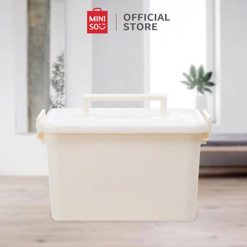Jual MINISO Storage Box Organizer Multifungsi, Putih / Merah Muda