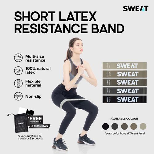Promo SWEAT SHORT LATEX RESISTANCE BAND KARET ELASTIS TENSION YOGA