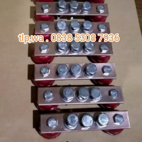 Jual busbar tembaga 3mm x 25mm x 150mm busbar grounding tembaga