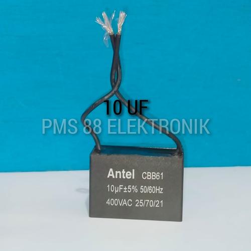 Jual Kapasitor Kipas Angin 10 uf Capasitor 10 Mikro Kotak/ Petak 10uf