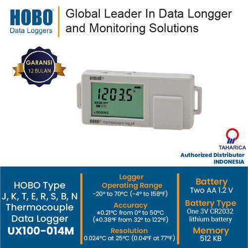 Jual HOBO Type J, K, T, E, R, S, B, N Thermocouple Data Logger UX100