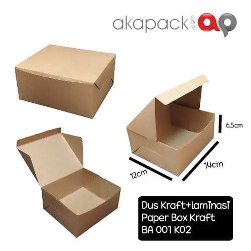 Jual Dus Kraft / Paper Box Kraft / Box Makanan Laminasi Belum rakit ...