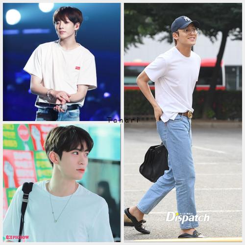 Korea Tee Style Look Kpop Idol - Hitam 