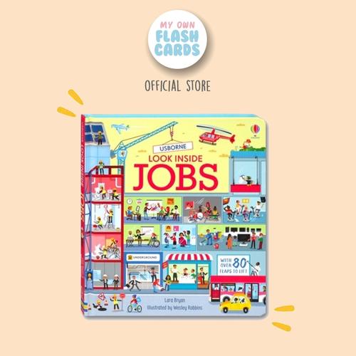 Promo Usborne Look Inside Jobs Buku Edukasi Import Anak Flap Imported