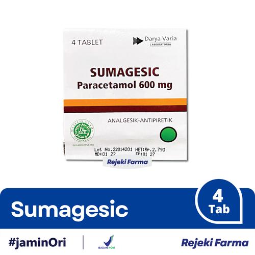 Jual Sumagesic Paracetamol 600 mg per 1 strip isi 4 tablet - Sakit ...