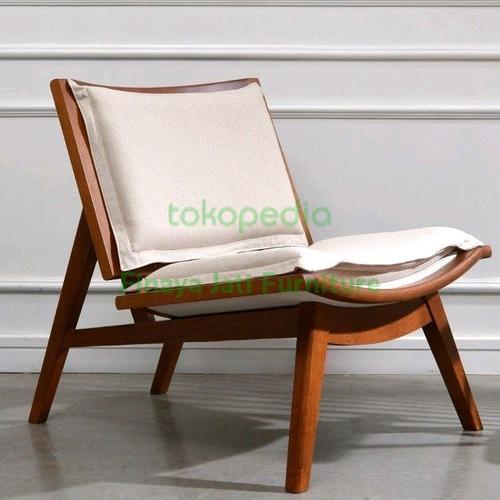 Jual kursi malas jati santai single sofa wing chair minimalis jati