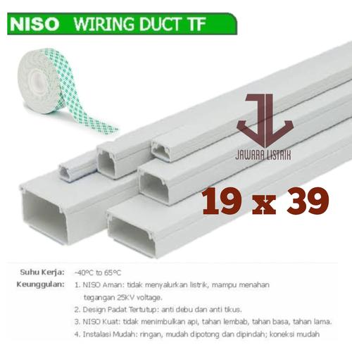 Jual KABEL DUCT DUCTING TF 19 X 39 MM TC PROTECTOR NISO TRAY + DOUBLE TAPE Jakarta Timur