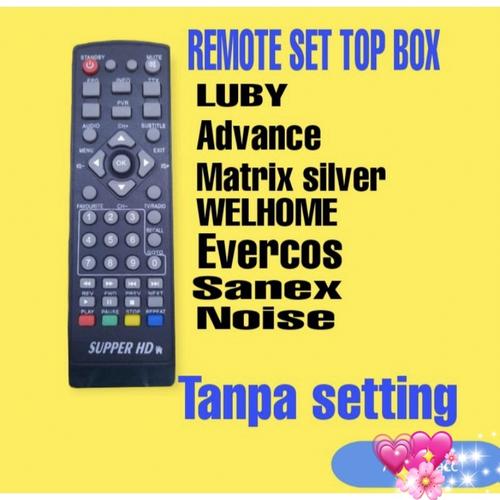 Jual Remote Set Top Box Supper HDAdvanceEvercossMatrix SilverSanex