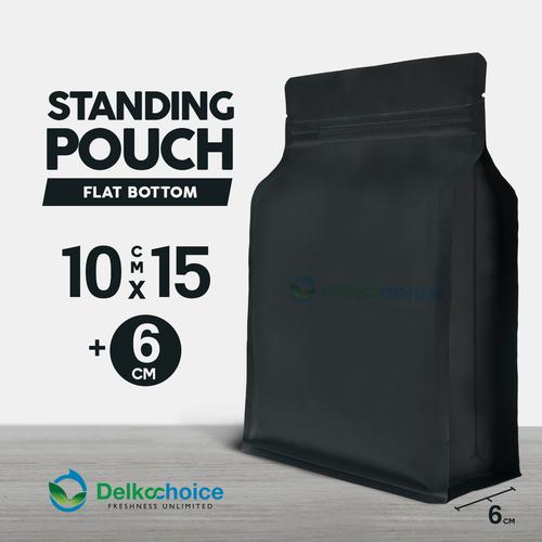 Jual Standing Pouch Flat Bottom Kemasan Kopi/Kemasan Kopi Gusset 10x15