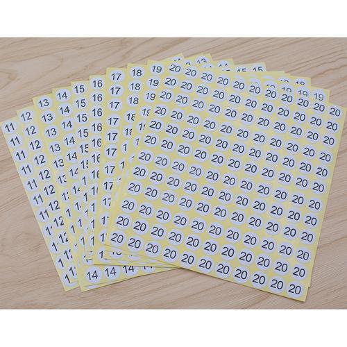 Jual HX157 [132 pcs] Uk 1-30 Sticker Angka Label Ukuran Sepatu Celana ...