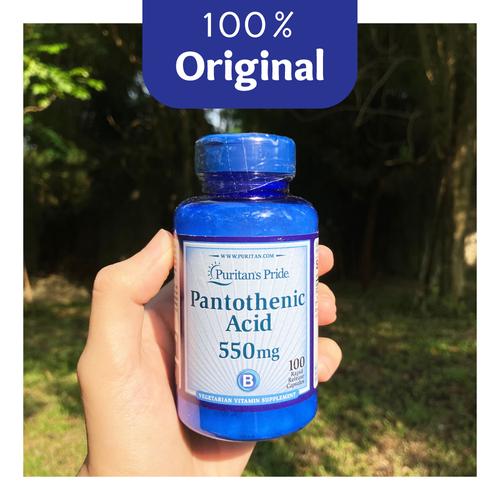 Promo Puritan Pride Pantothenic Acid 550mg 100 Capsules Rapid Release
