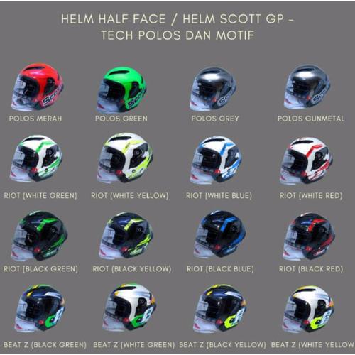 Jual HELM HALF FACE / HELM SCOTT GP 