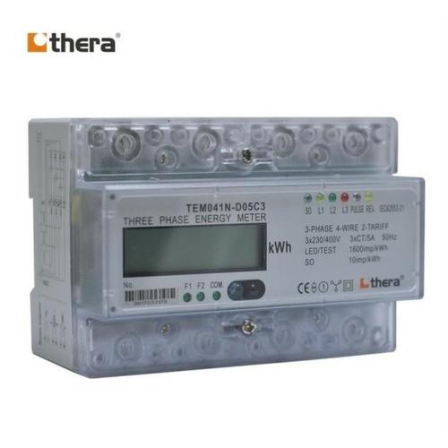Jual THERA TEM014ND series DINRail 3phase KWH Meter. LCD 2 Tariff