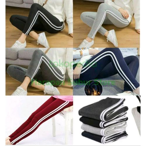 legging denim celana wanita lis pita hijau merah legging wanita lis random