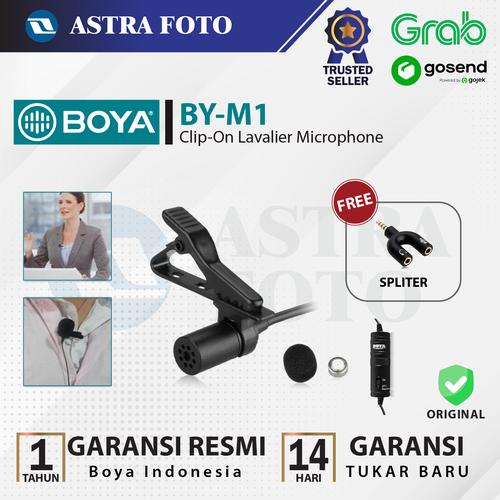 Jual Microphone Mic Clip On Boya BYM1 Lavalier M1 DSLR MIRRORLESS HP