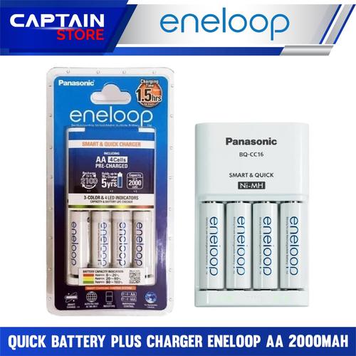Jual QUICK BATTERY PLUS CHARGER ENELOOP AA 2000MAH - AA isi 4 - Jakarta ...