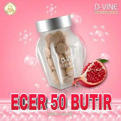Jual D Vine Collagen Candy Original Pemutih Kulit Badan Ecer 50 Butir