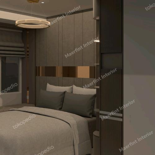 Jual Desain Interior Apartment Studio dengan konsep modern minimalis ...