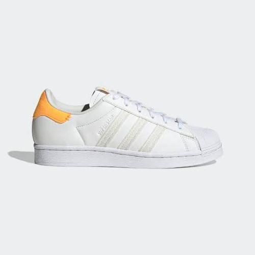 Orange Superstar Ladies White Adidas Originals Superstar Slip On