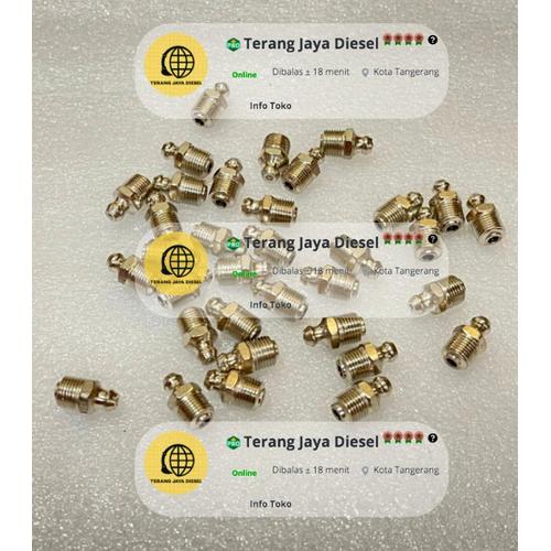 Jual NEPEL GREASE LURUS 10MM FITTING KUNCI 10 / KOMATSU HITACHI Kobelco