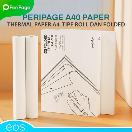 A4 Roul Paper Jual Peripage Thermal A4 paper kertas thermal HVS A40 roll fold quick ...