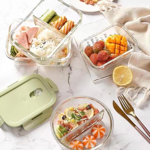 Promo Glass Bento Lunch Box / Kotak Makan Tempat Bekal Kaca Transparan ...
