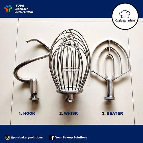 Jual Pengaduk Mixer Bakery Chief 10 20 30 40 L Whisk Hook Beater 20