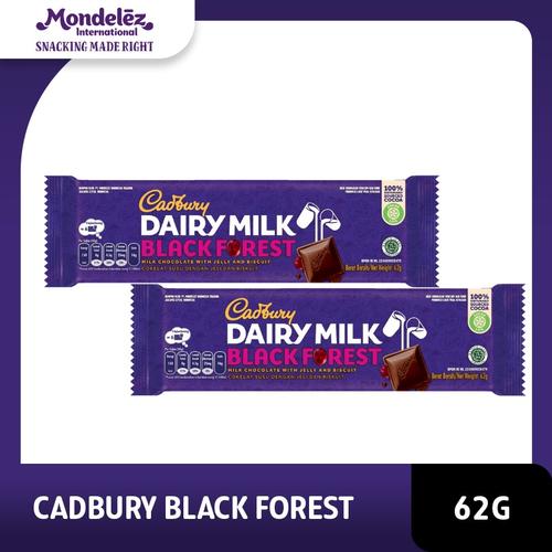 Promo Cadbury Coklat Dairy Milk Black Forest 62g 2 Pack Snack