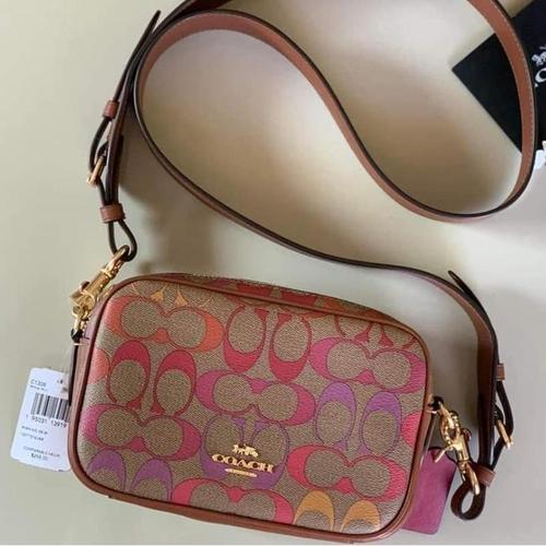 Jual Coach Jes Crossbody 20 In Rainbow Signature Canvas Kota Bandung