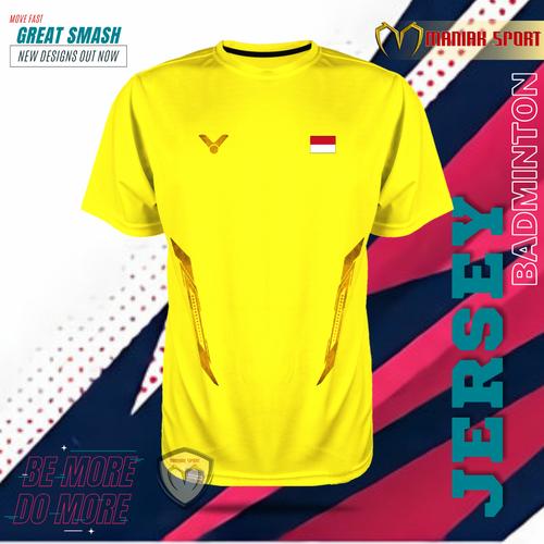 Jual KBV-BLD1 - KAOS BADMINTON BAJU BULUTANGKIS VICTOR PREMIUM SABLON DTF - VIC-BLADE/MRH, M 