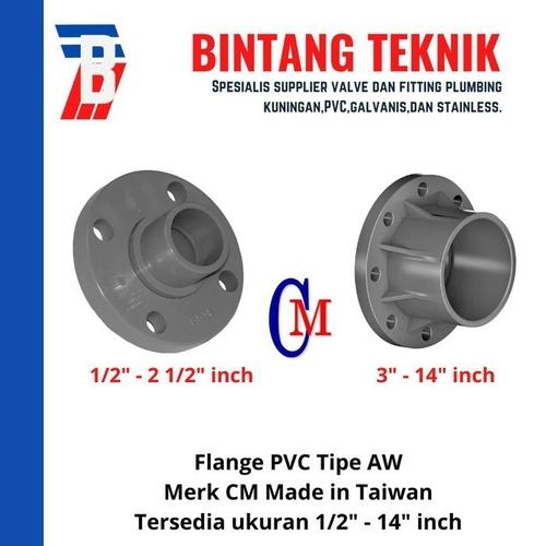 Jual Flange 3" inch PVC AW Merk CM Taiwan Jakarta Barat Tk Bintang